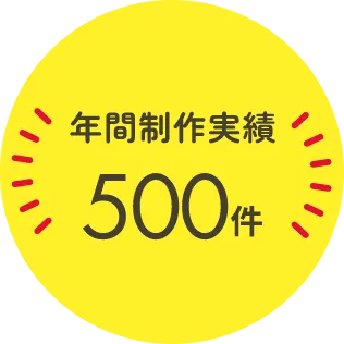 年間制作実績500件